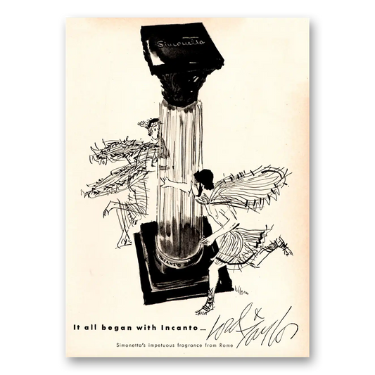 1957 Lord & Taylor All Began With Incanto Vintage Magazine Print Ad