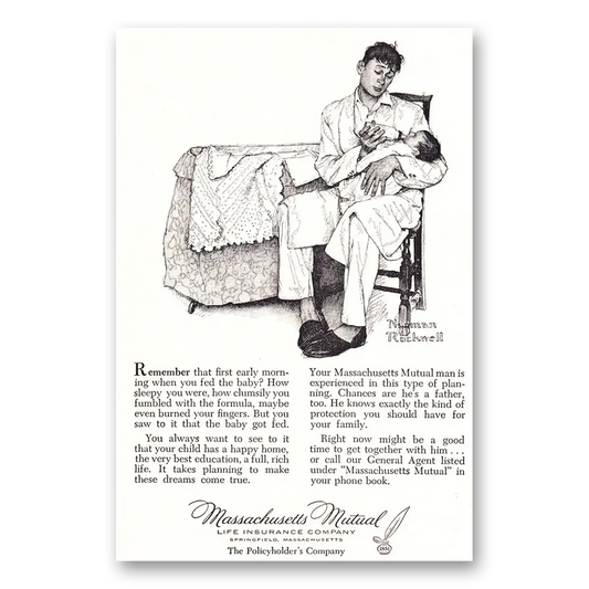 1957 Massachusetts Mutual That First Early Morning Vintage Magazine Print Ad