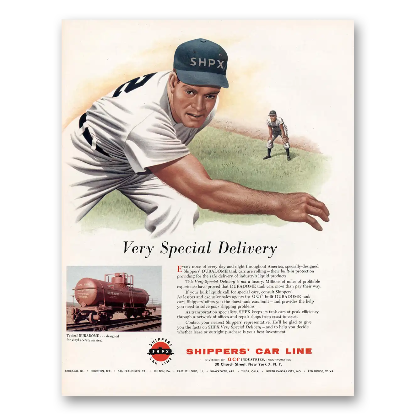 1957 Shippers Car Line Very Special Delivery Vintage Magazine Print Ad