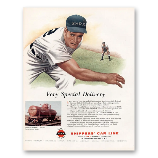 1957 Shippers Car Line Very Special Delivery Vintage Magazine Print Ad