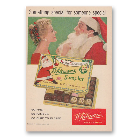 1957 Whitmans Chocolates Something Special for Someone Special Vintage Magazine Print Ad