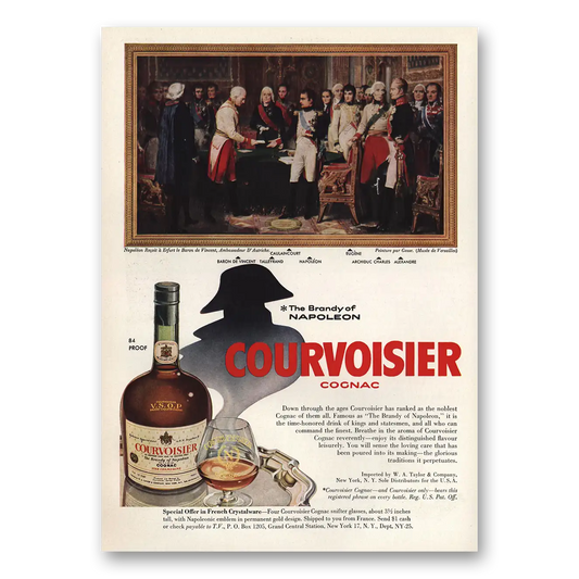 1958 Courvoisier Down Through the Ages Vintage Magazine Print Ad