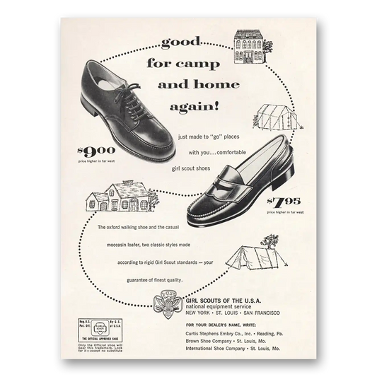 1958 Girl Scouts of the USA Good for Camp and Home Again Vintage Magazine Print Ad