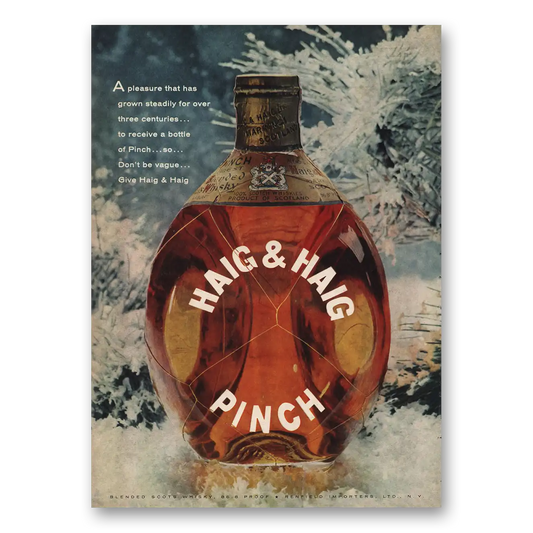 1958 Haig & Haig Pleasure That Has Grown Steadily Vintage Magazine Print Ad