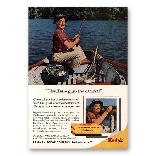 1958 Kodak Film Hey Bill Grab the Camera Vintage Magazine Print Ad