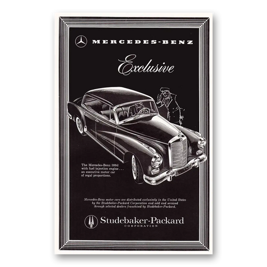 1958 Mercedes Benz 300D Exclusive Vintage Magazine Print Ad