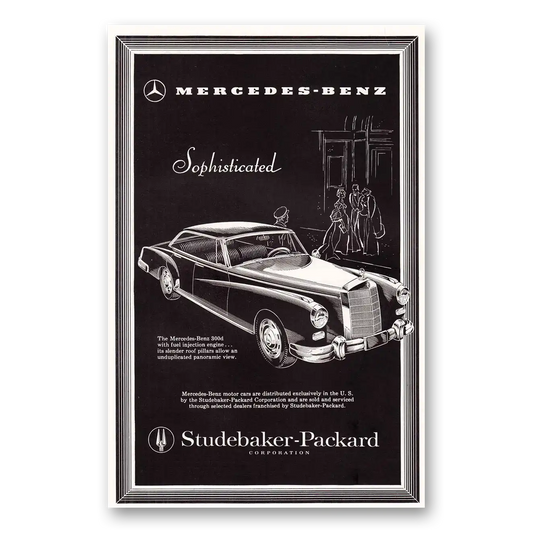 1958 Mercedes Benz 300D Sophisticated Vintage Magazine Print Ad