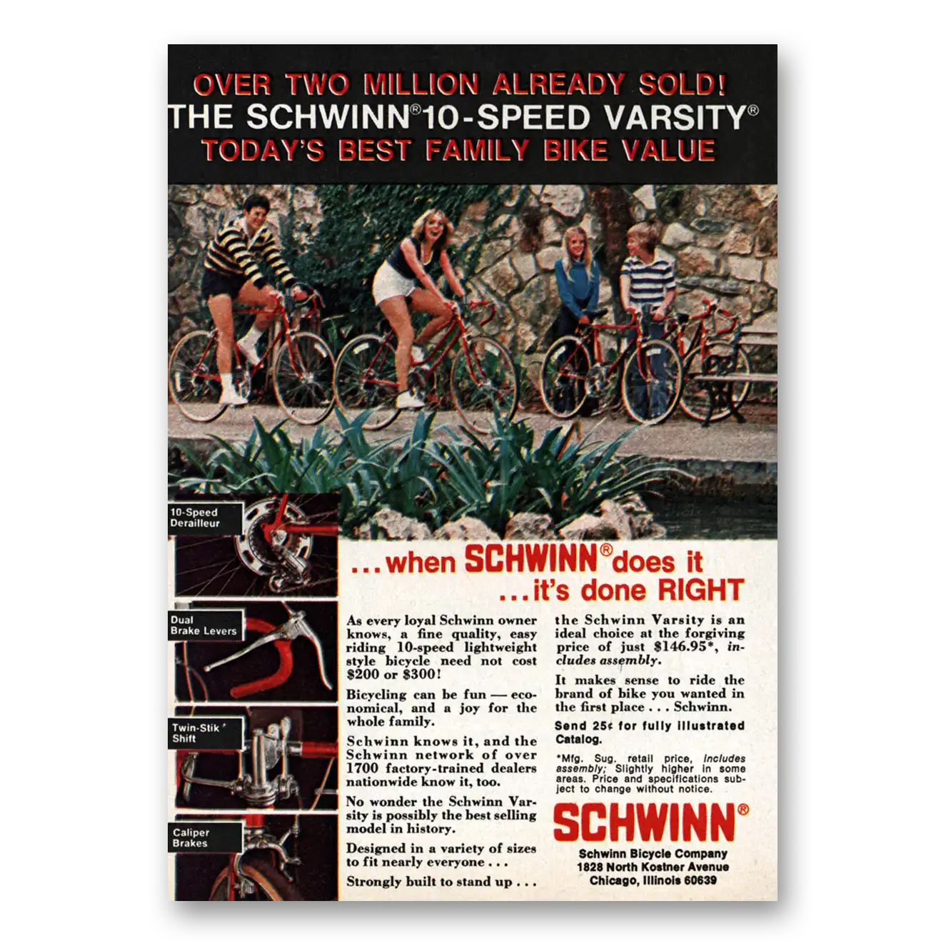 1978 Schwinn Bicycles Varsity Bike Over Two Million Already Sold Vintage Magazine Print Ad