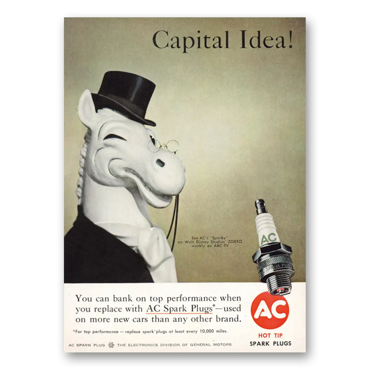 1959 AC Spark Plugs Capital Idea Vintage Magazine Print Ad