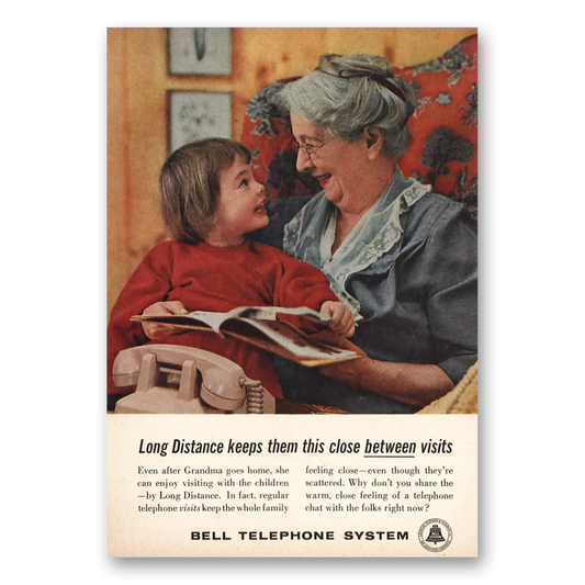 1959 Bell Telephone Even After Grandma Goes Home Vintage Magazine Print Ad