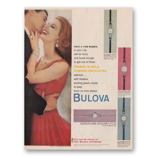 1959 Bulova Watch Only A Few Women In Your City Vintage Magazine Print Ad