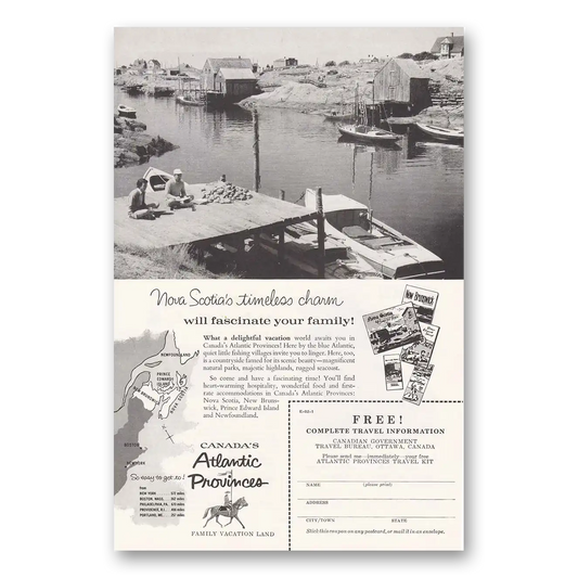 1959 Nova Scotia Canada Atlantic Provinces Nova Scotia's Timeless Charm Vintage Magazine Print Ad