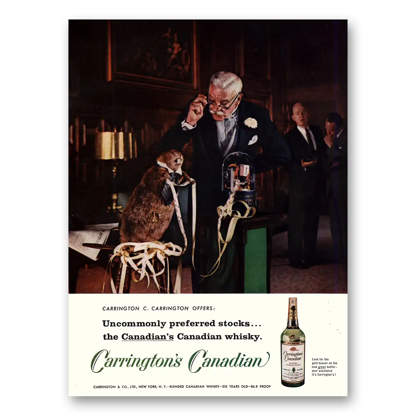 1959 Carringtons Canadian Uncommonly Preferred Vintage Magazine Print Ad