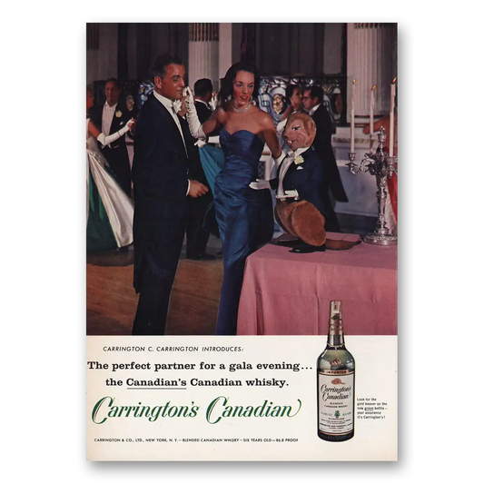 1959 Carringtons Canadian Perfect Partner Gala Evening Vintage Magazine Print Ad