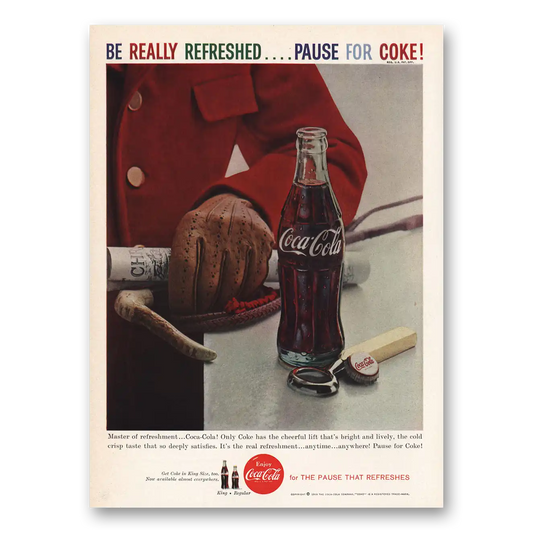 1959 Coca Cola Master of Refreshment Vintage Magazine Print Ad