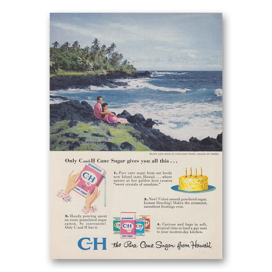 1959 CH Sugar Kumukahi Point Hawaii Vintage Magazine Print Ad