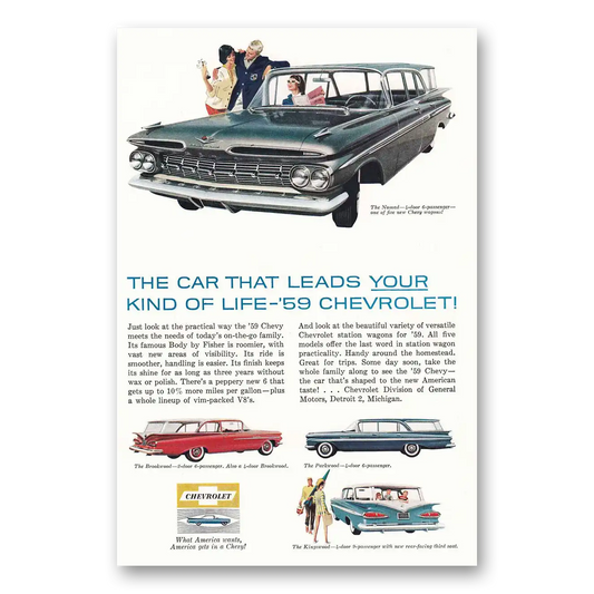 1959 Chevrolet Nomad Your Kind of Life Vintage Magazine Print Ad