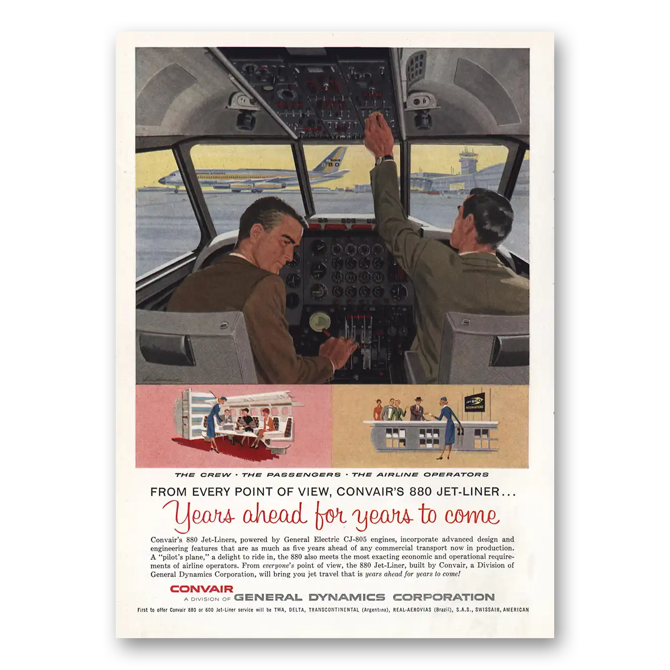 1959 General Dynamics Years Ahead for Years to Come Vintage Magazine Print Ad