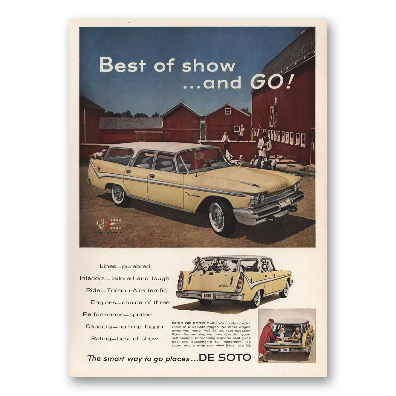 1959 DeSoto Wagon Best of Show and Go Vintage Magazine Print Ad