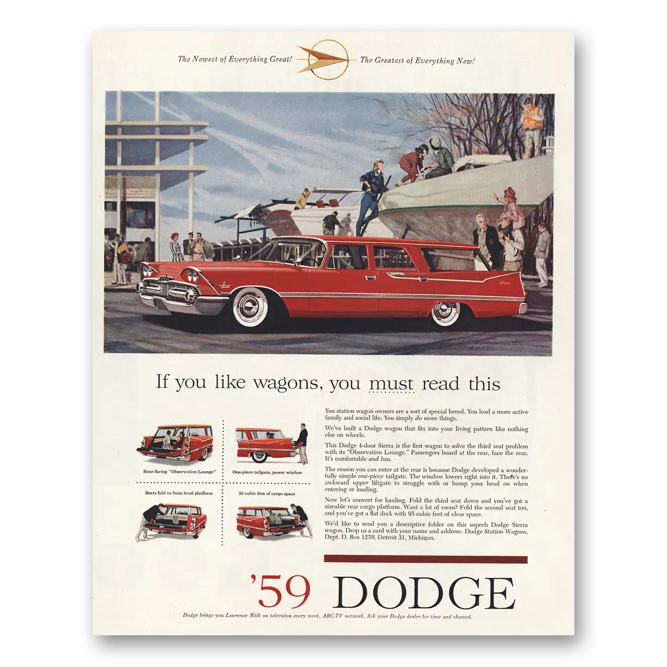 1959 Dodge Sierra Station Wagon If You Like Wagons Vintage Magazine Print Ad