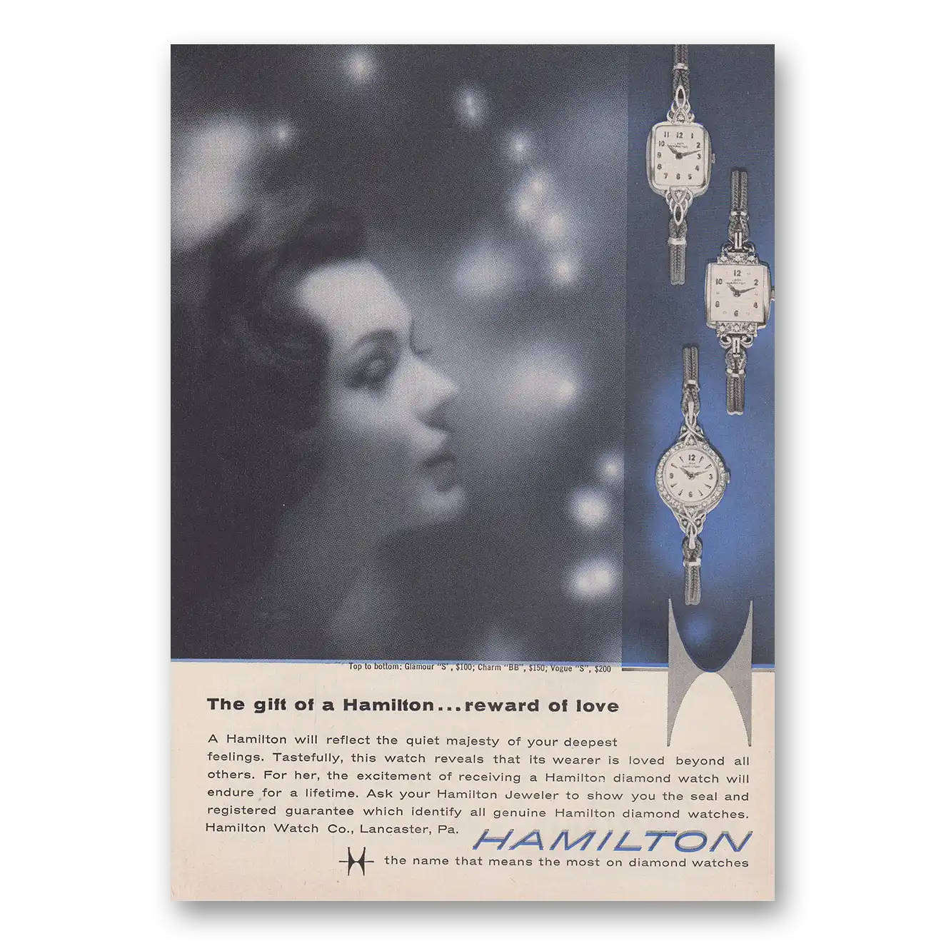 1959 Hamilton Watch Gift of Hamilton Vintage Magazine Print Ad