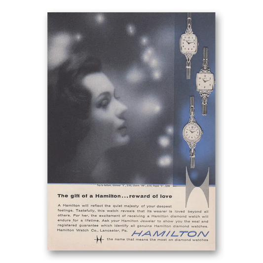 1959 Hamilton Watch Gift of Hamilton Vintage Magazine Print Ad