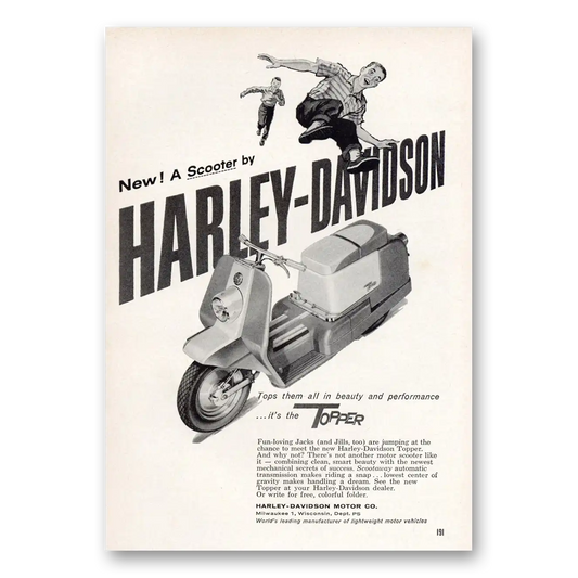 1959 Harley Davidson Topper Tops Them All in Beauty Vintage Magazine Print Ad