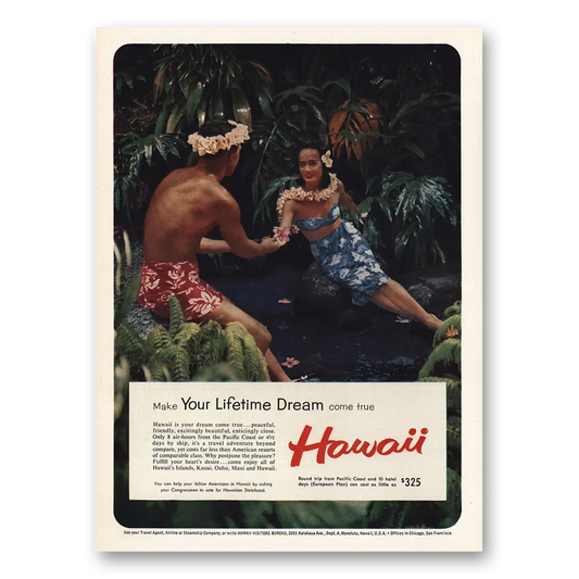 1959 Hawaii Hawaii Is Your Dream Come True Vintage Magazine Print Ad