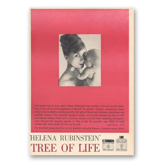 1959 Helena Rubinstein Cosmetics Tree of Life Vintage Magazine Print Ad