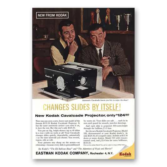 1959 Kodak Projector Changes Slides By Itself Vintage Magazine Print Ad