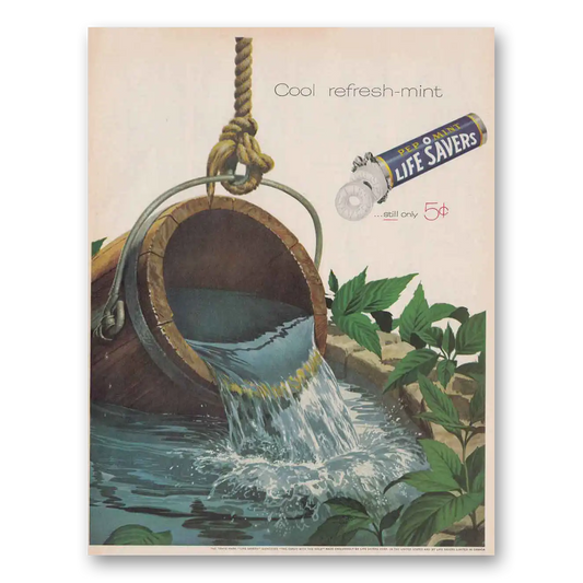 1959 Pep O Mint Life Savers Cool Refresh Mint Vintage Magazine Print Ad