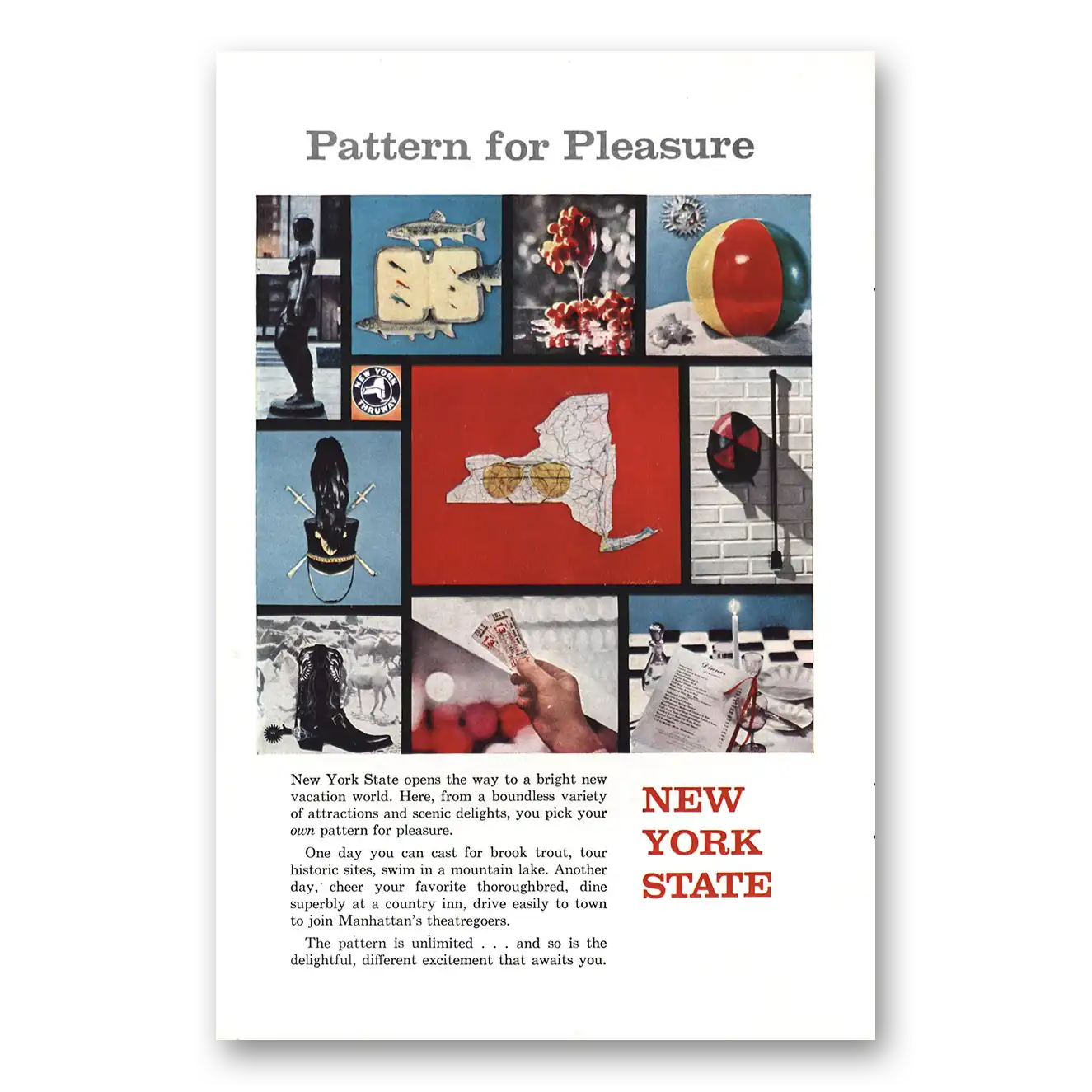 1959 New York Pattern for Pleasure Vintage Magazine Print Ad