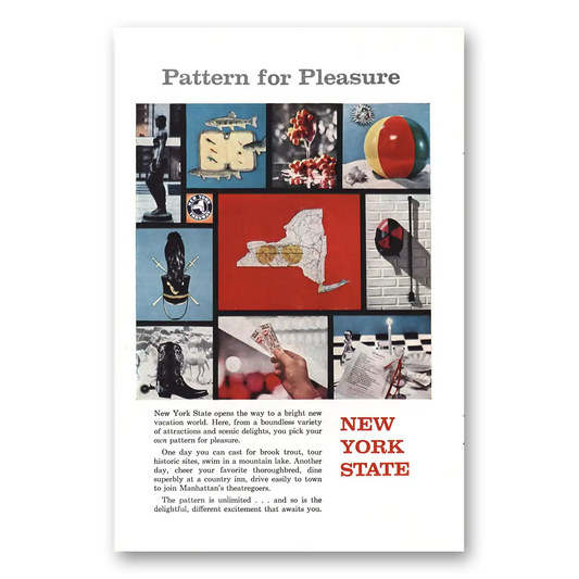 1959 New York Pattern for Pleasure Vintage Magazine Print Ad