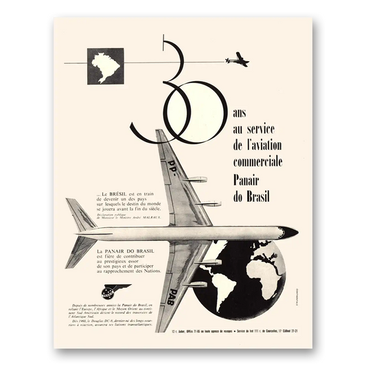 1959 Panair Ans Au Service de l Aviation French Vintage Magazine Print Ad