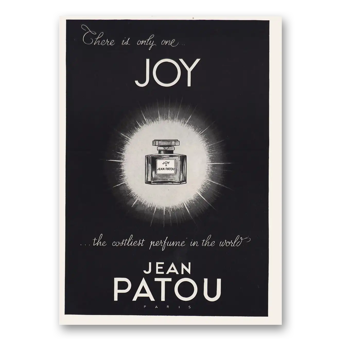 1959 Joy de Jean Patou Perfume There Is Only One Joy Vintage Magazine Print Ad