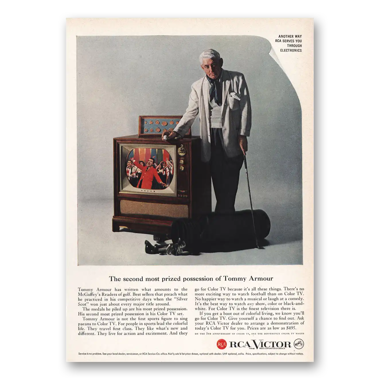 1959 RCA Victor Television Second Most Prized Possession Tommy Armour Vintage Magazine Print Ad