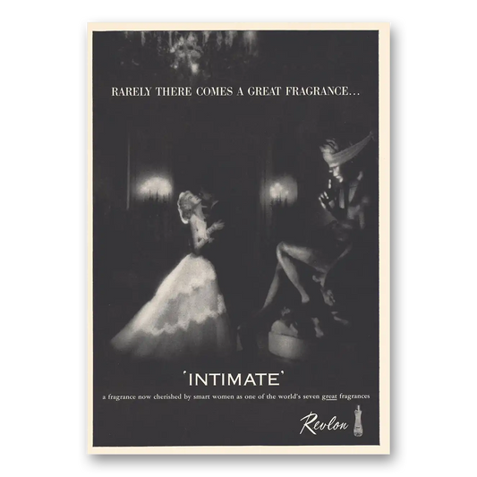 1959 Intimate Perfume Barely There Comes a Great Fragrance Vintage Magazine Print Ad