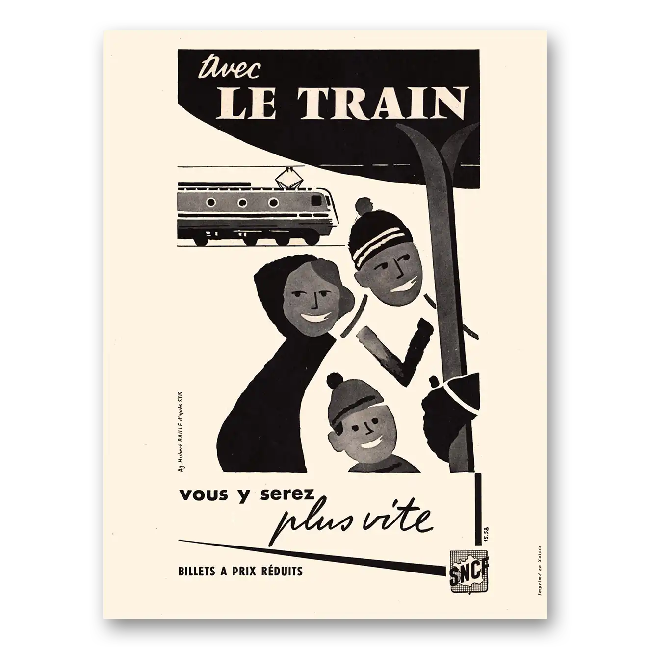 1959 SNCF Railway Le Train French Vintage Magazine Print Ad