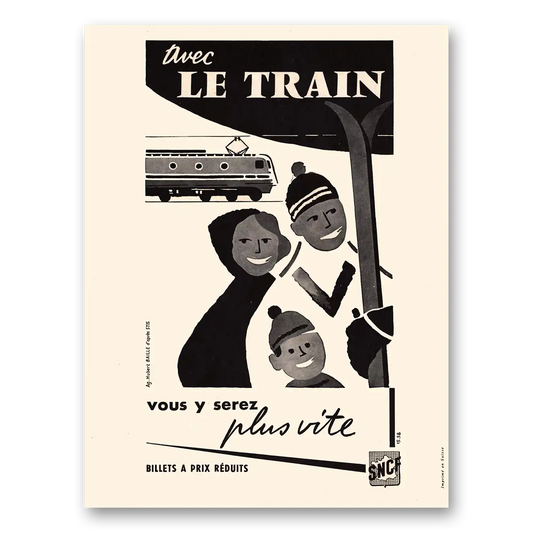 1959 SNCF Railway Le Train French Vintage Magazine Print Ad