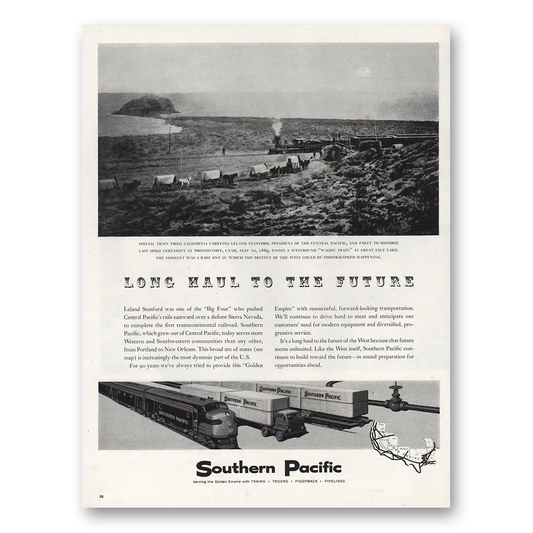 1959 Southern Pacific Long Haul to the Future Vintage Magazine Print Ad