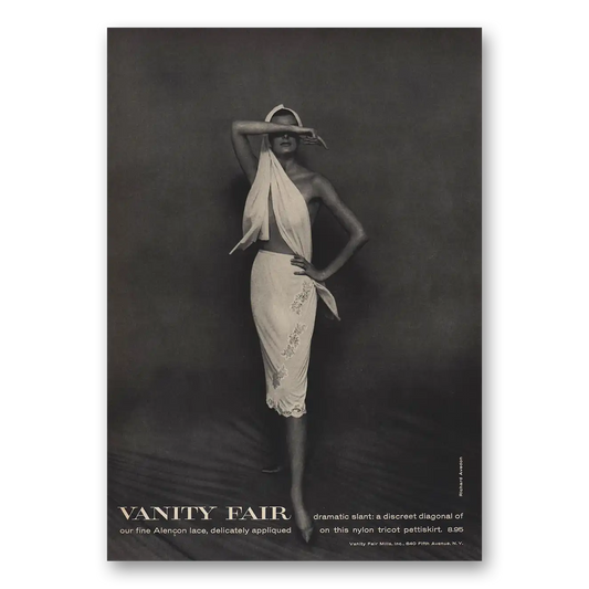 1959 Vanity Fair Undergarments Dramatic Slant Discreet Diagonal Vintage Magazine Print Ad