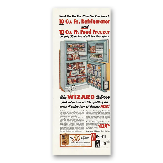 1959 Wizard Refrigerator Imperial Refrigerator Food Freezer Vintage Magazine Print Ad