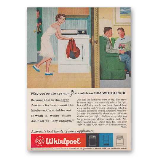 1959 Whirlpool Dryer Always Up To a Date Vintage Magazine Print Ad