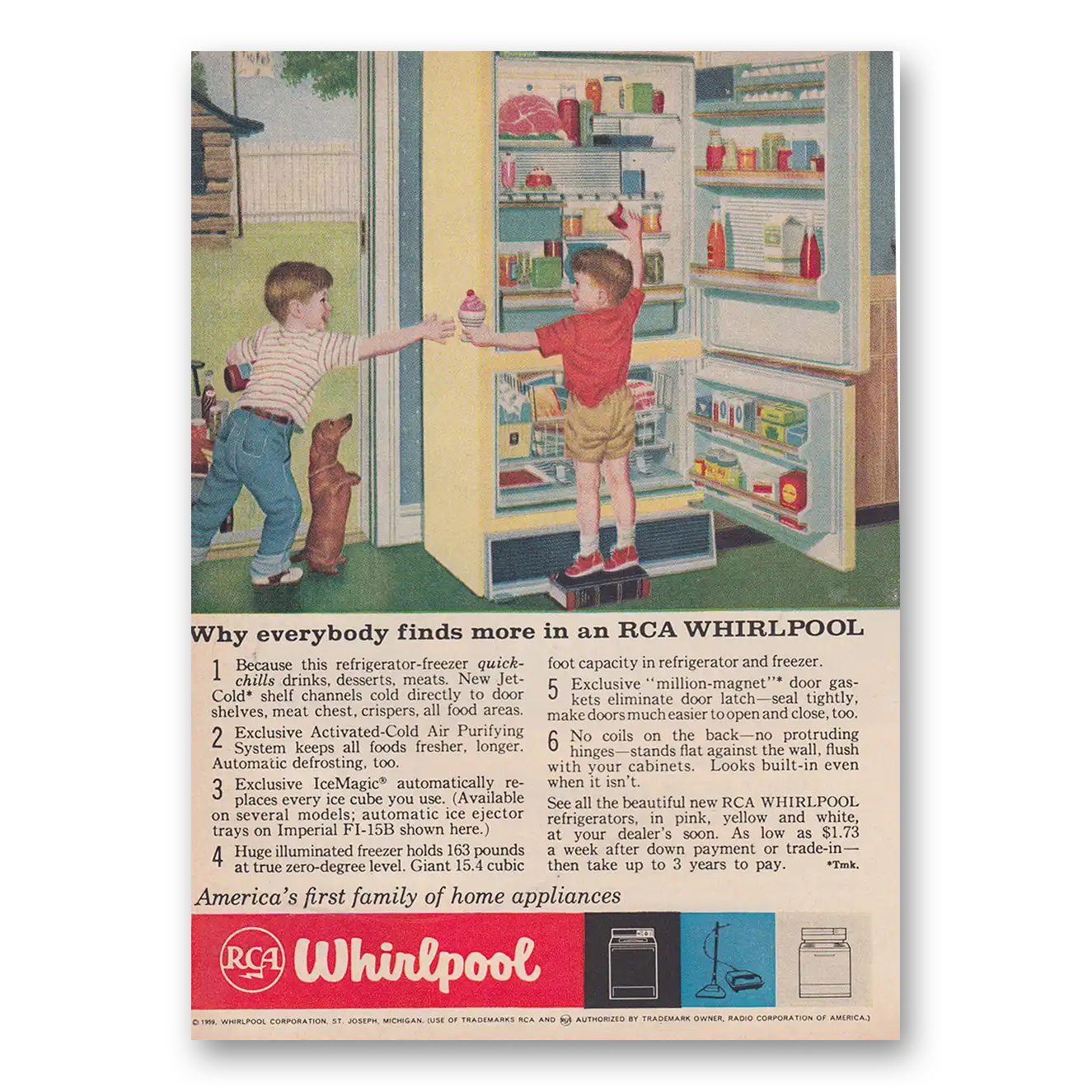 1959 Whirlpool Refrigerator Why Everybody Finds More Vintage Magazine Print Ad