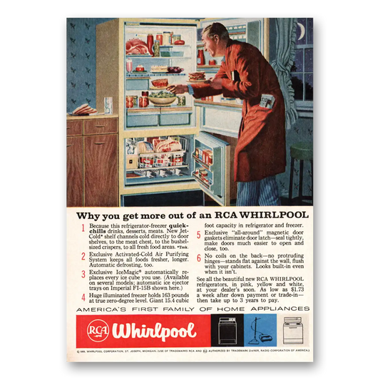 1959 Whirlpool Refrigerator Why You Get More Vintage Magazine Print Ad