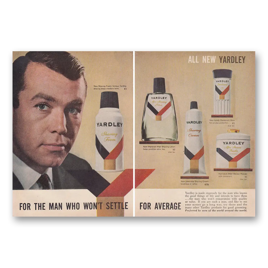 1959 Yardley After Shaving Lotion For the Man Who Wont Settle for Average Vintage Magazine Print Ad