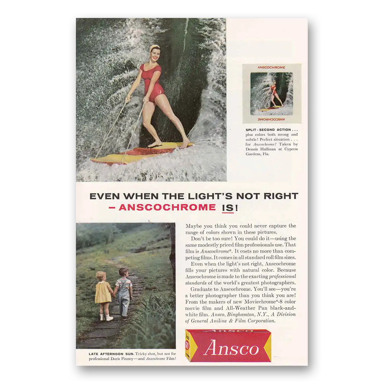 1960 Ansco Film Lights Not Right Anscochrome Vintage Magazine Print Ad