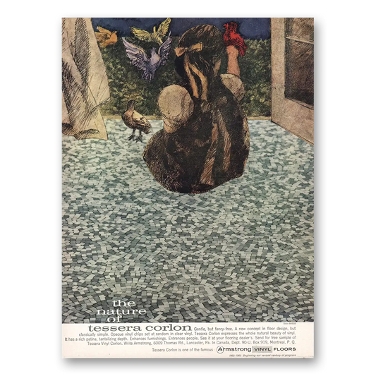 1960 Armstrong Vinyl Floors Nature of Tessera Corlon Vintage Magazine Print Ad