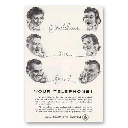 1960 Bell Telephone Friendships Best Friend Vintage Magazine Print Ad