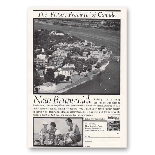 1960 New Brunswick Canada Picture Province Vintage Magazine Print Ad